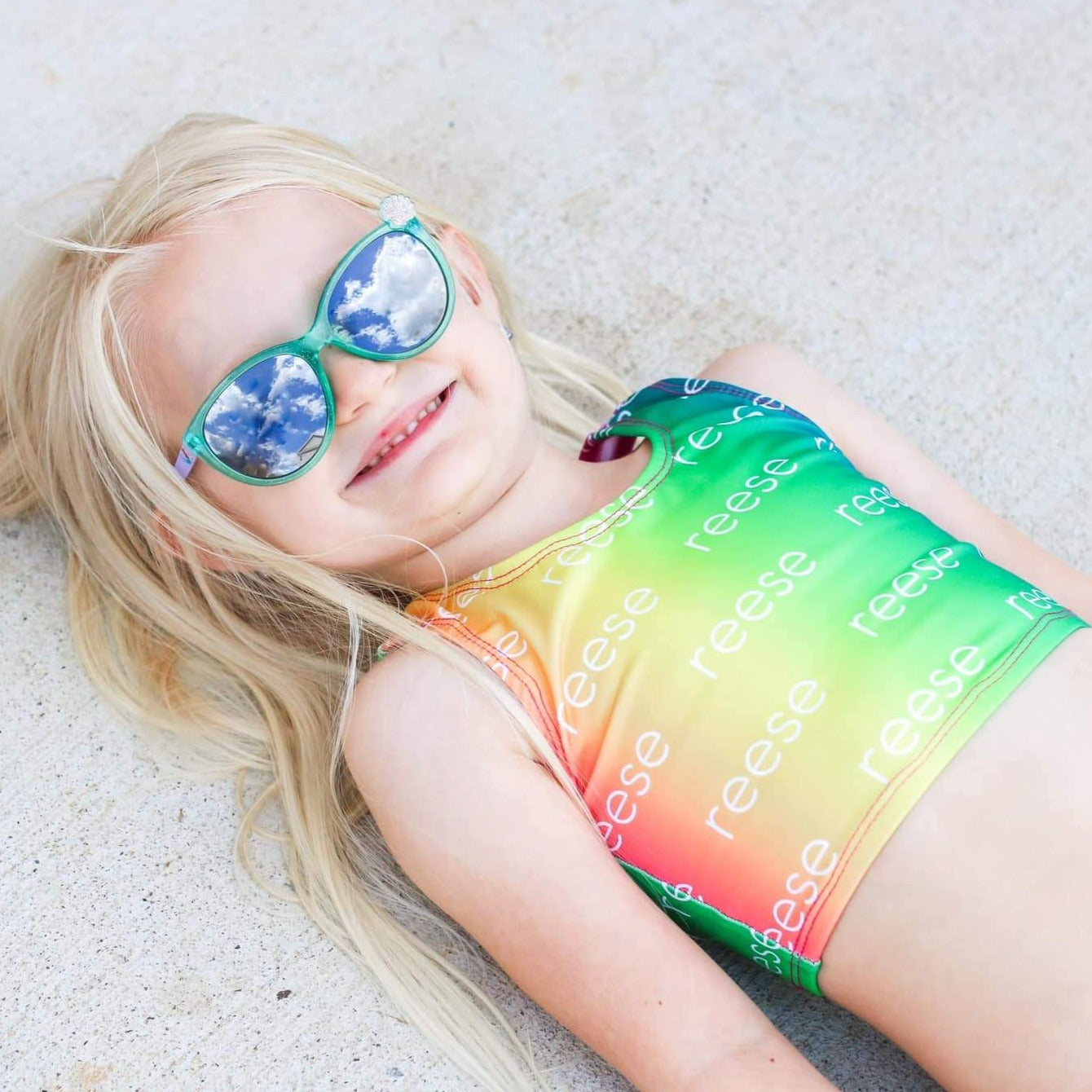 Personalized Swim Tankini Top - Color Background
