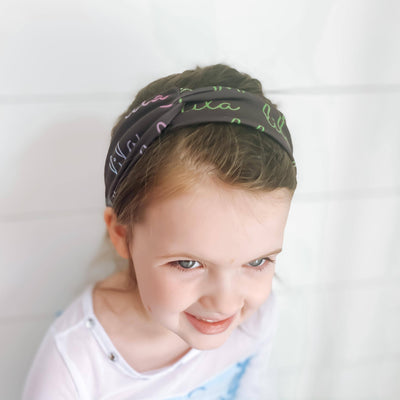 Personalized Turban Headband - Scratch Off Ombre