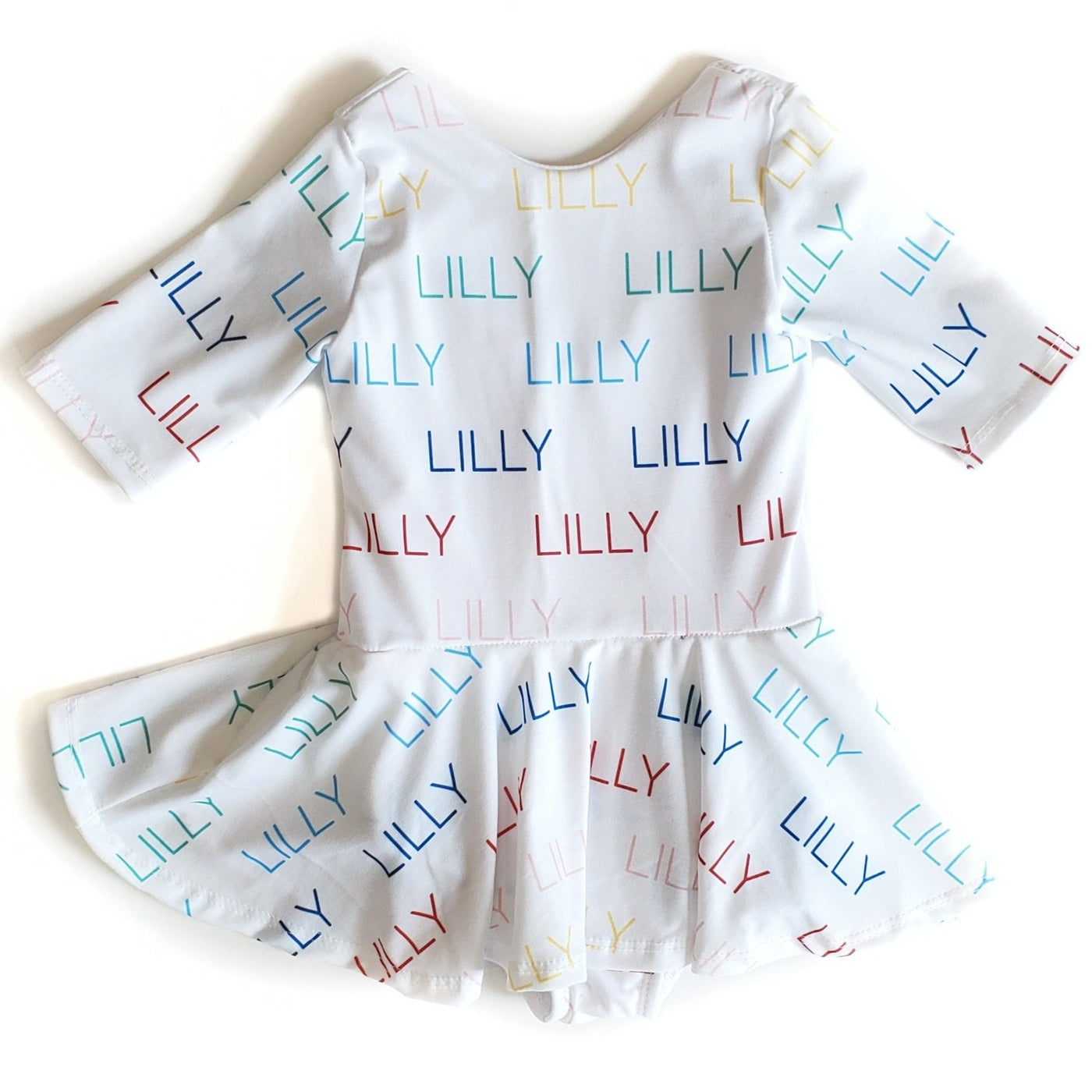 Personalized Skirted Leotard - Color Text