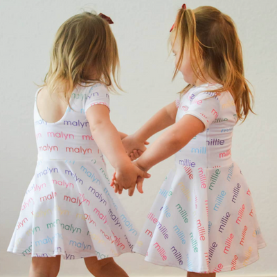 Personalized Twirl Dress - Color Text