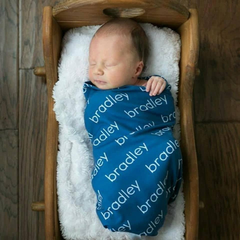 Personalized Color Background Swaddle